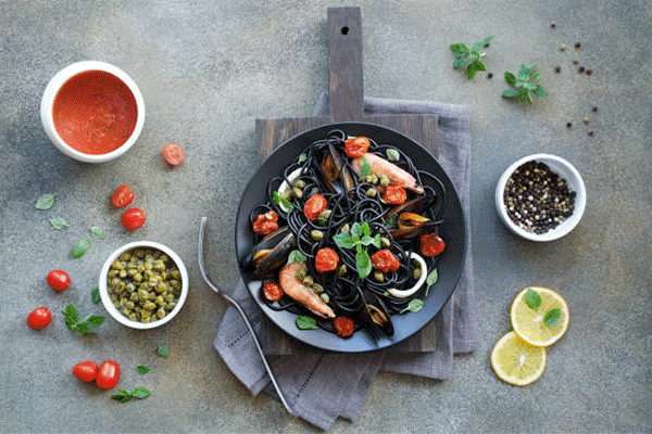 spaghetti al nero di seppia 